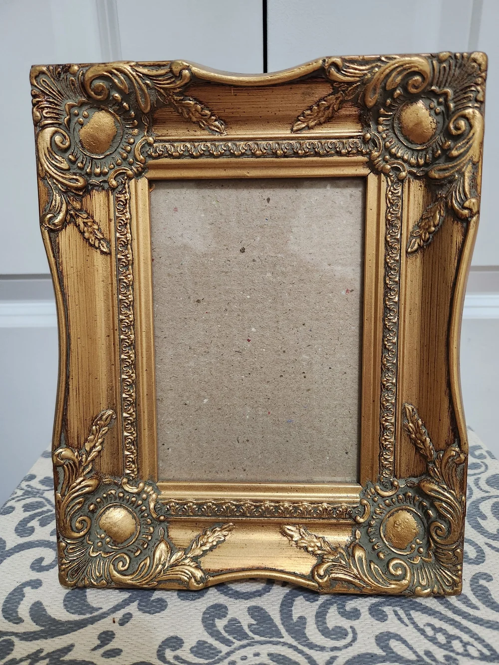 Vintage Gold Ornate Wood Gilded Photo Frame - Classic Home Accent